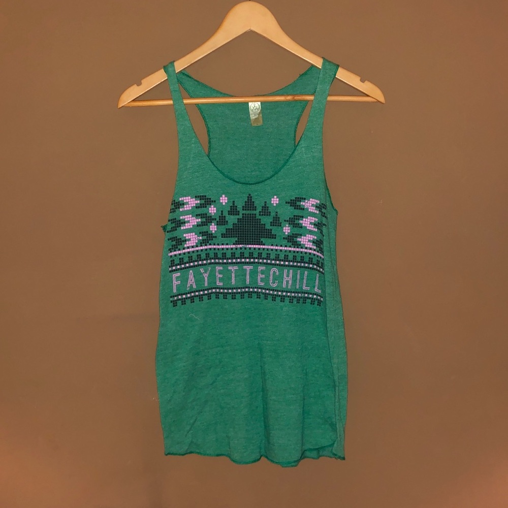 Fayettechill Green Racerback Tank-Top